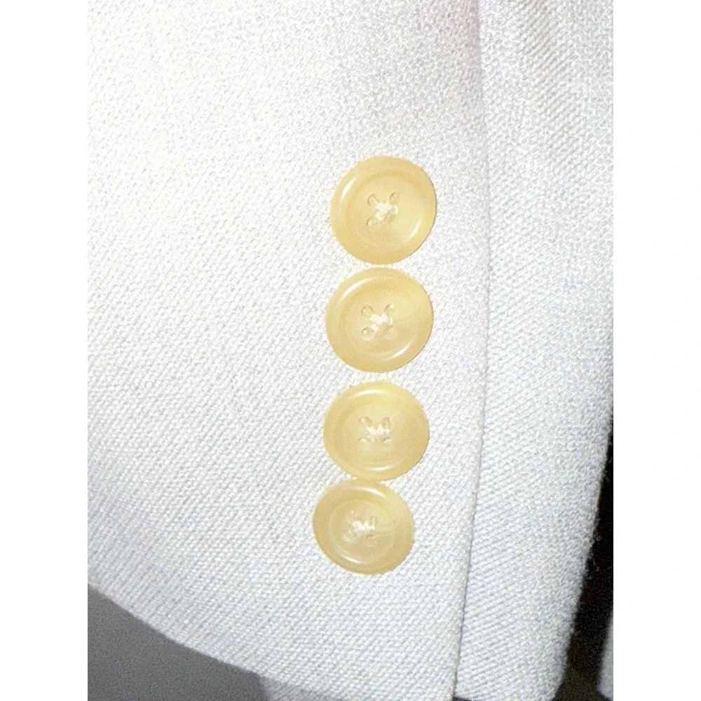 Chaps Blazer Sport Coat Men's 42R Light Gray 6 Pockets 2 Button Front Textured